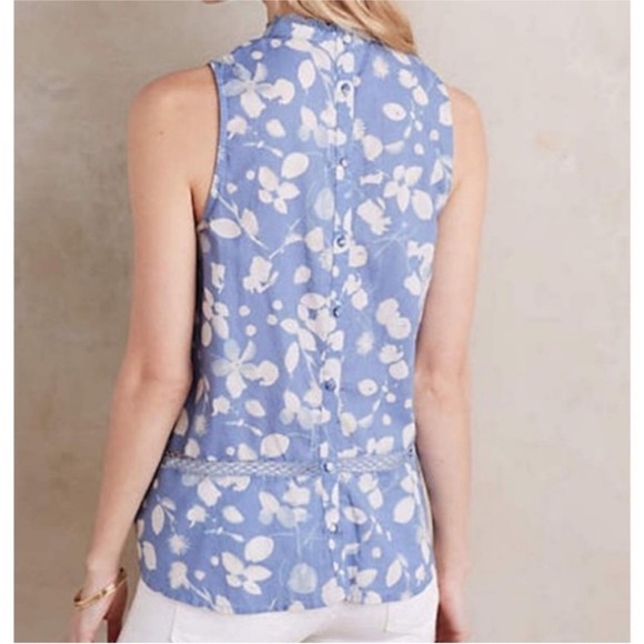 Anthropologie Vanessa Virginia Marissa Floral Top Size 12 - Picture 3 of 9